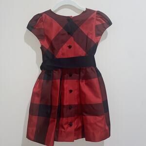 RALPH LAUREN NWT 24M Baby Holiday Buffalo Plaid Dress Cloth Buttons Christmas